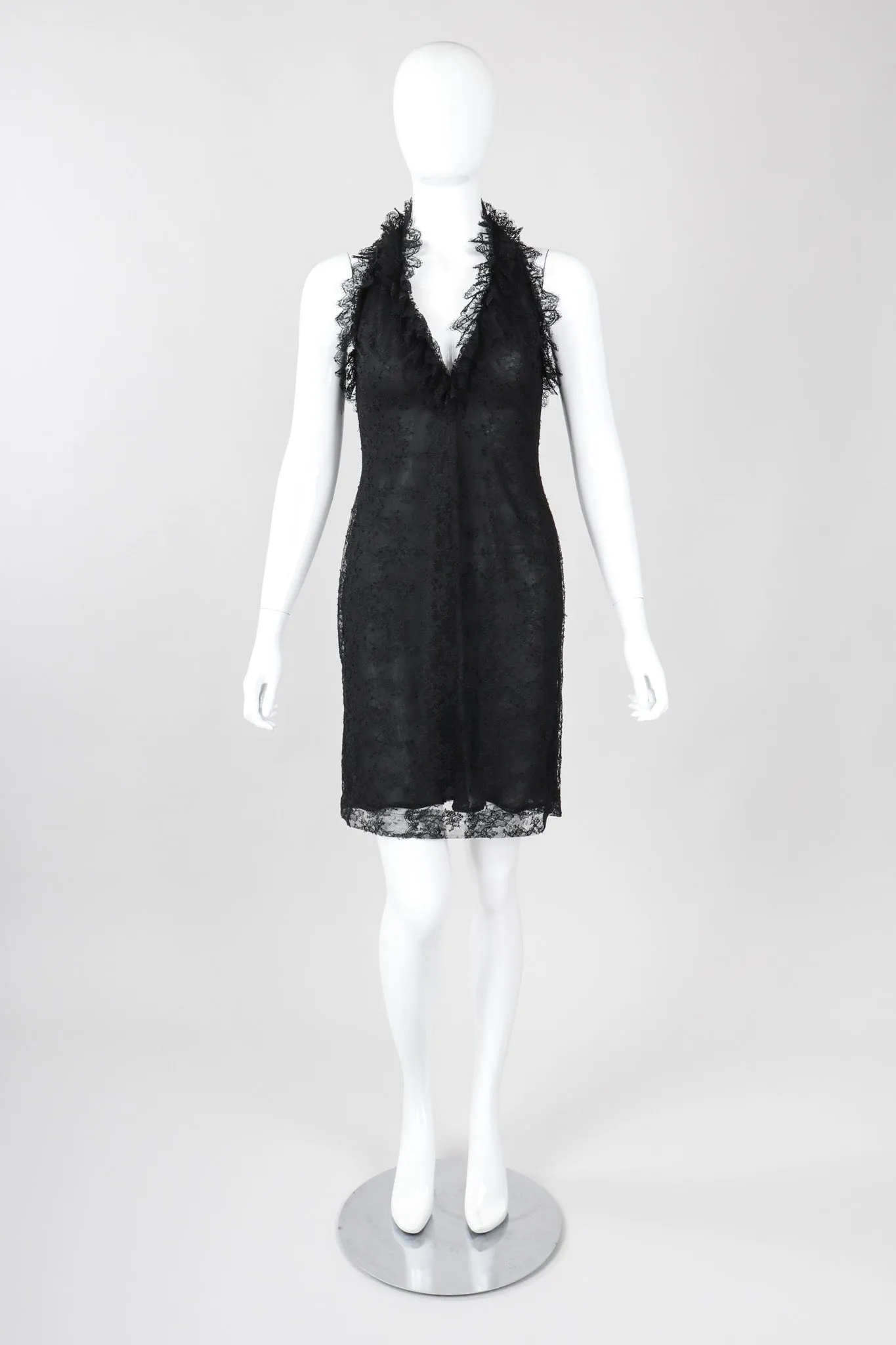 Lace Halter Slip Dress