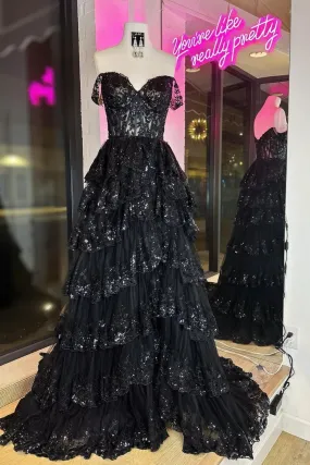 Lace Prom Dress Slit Skirt, Formal Dress, Evening Gown, Party Dresses PC1098