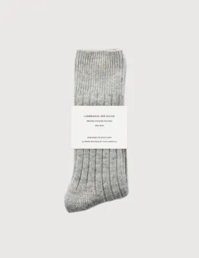 Lambswool Bed Socks · light grey