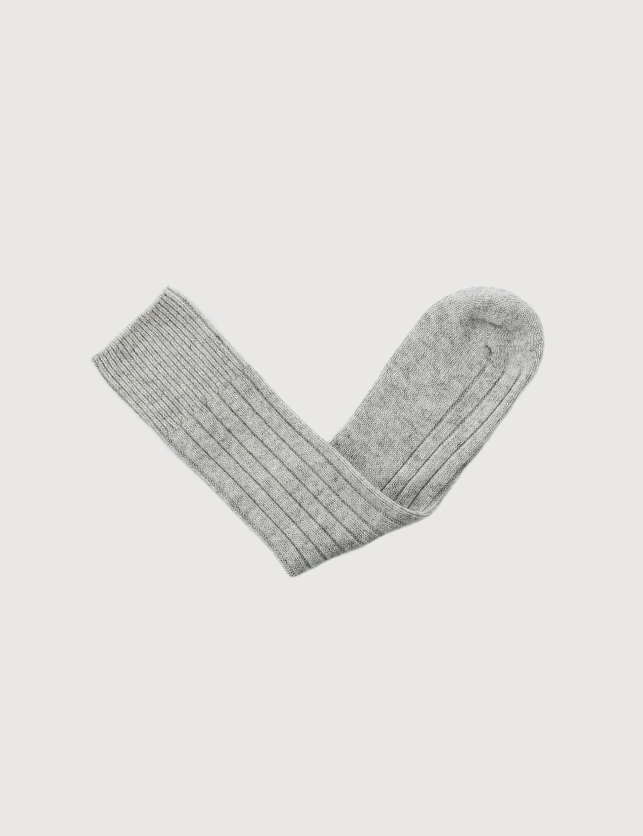 Lambswool Bed Socks · light grey
