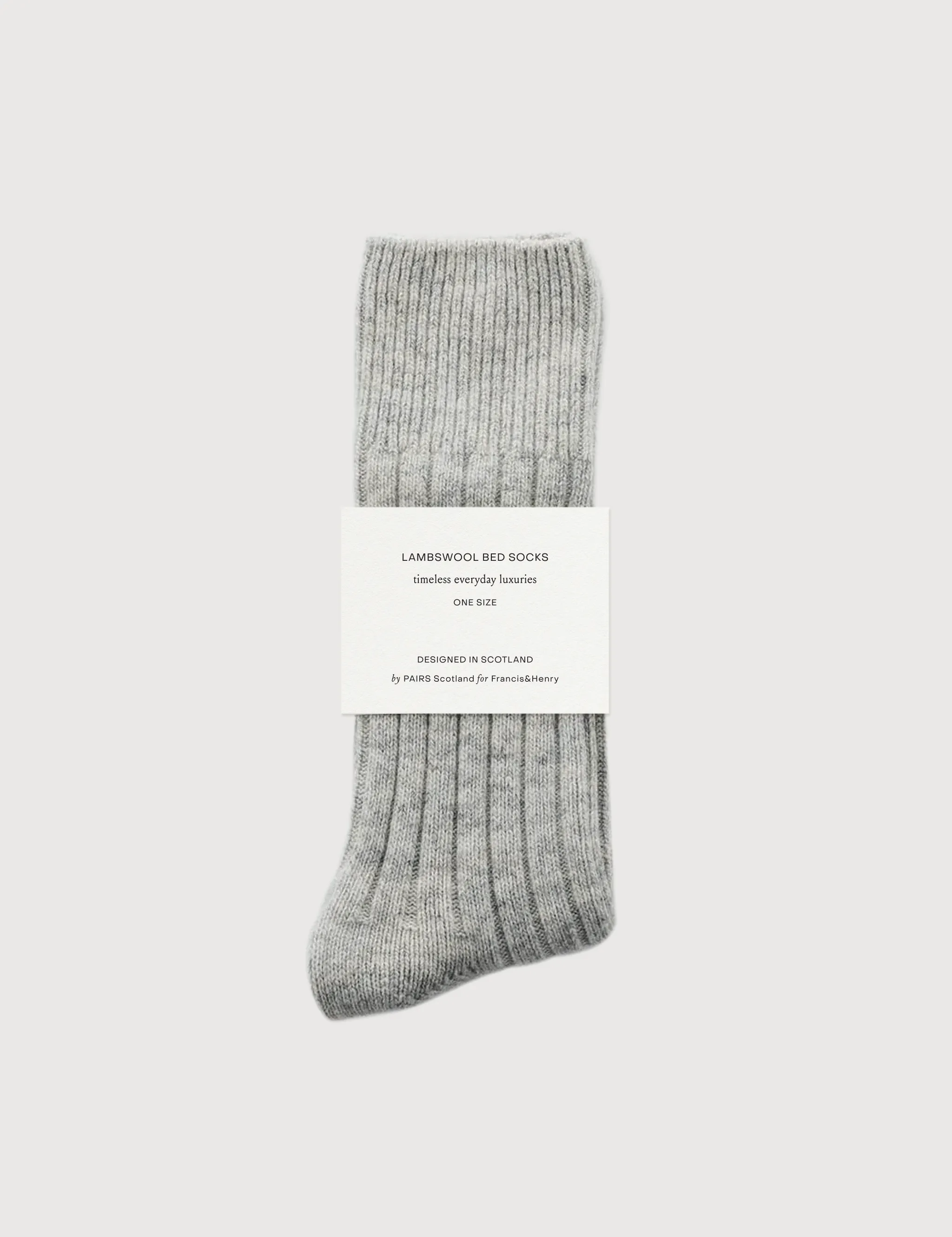 Lambswool Bed Socks · light grey