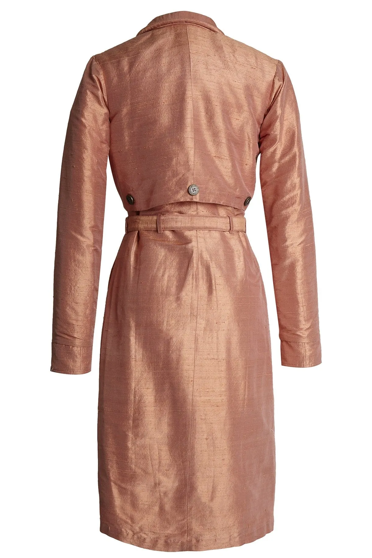Lavanya Coodly Women's Cecilia  Silk Coat with Wool Lining in Dusty Rose