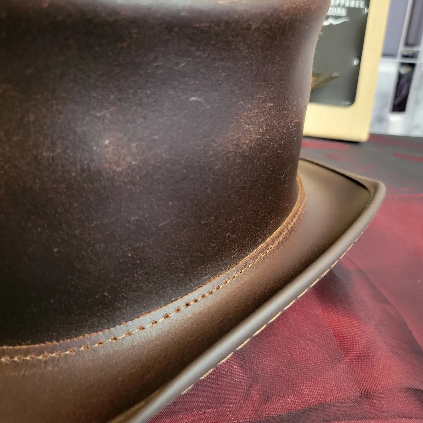 Leather Top Hat, the "El Dorado" by American Hat Makers  ELDBFXXXXXX