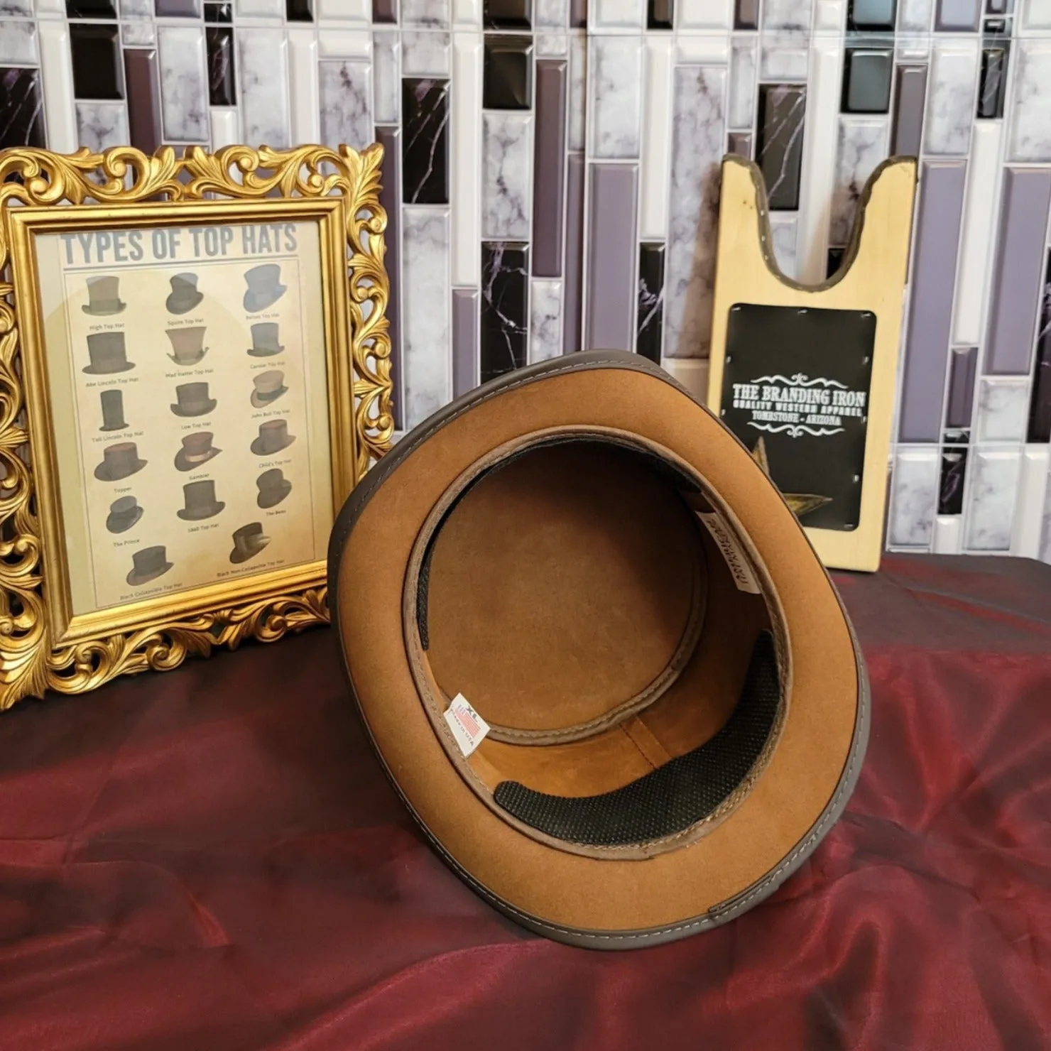 Leather Top Hat, the "El Dorado" by American Hat Makers  ELDBFXXXXXX