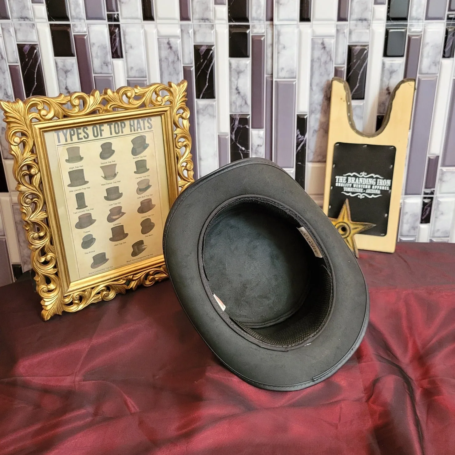 Leather Top Hat, the "El Dorado" by American Hat Makers  ELDBFXXXXXX