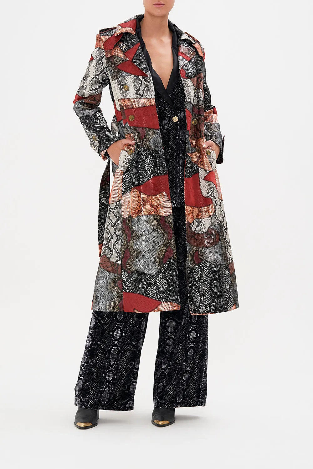 LEATHER TRENCH COAT BOSS OF THE BRUMBIES