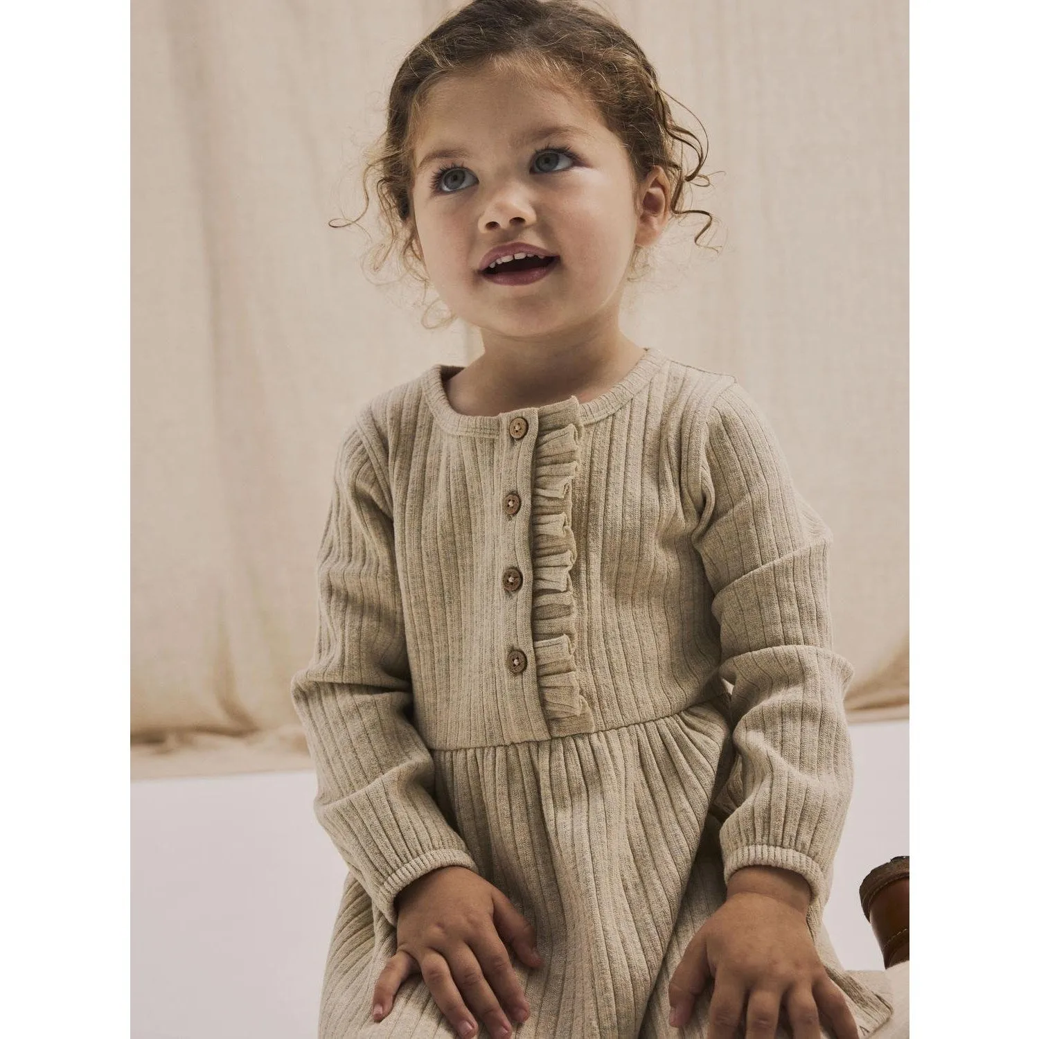 Lil'Atelier Bleached Sand Niva Dress