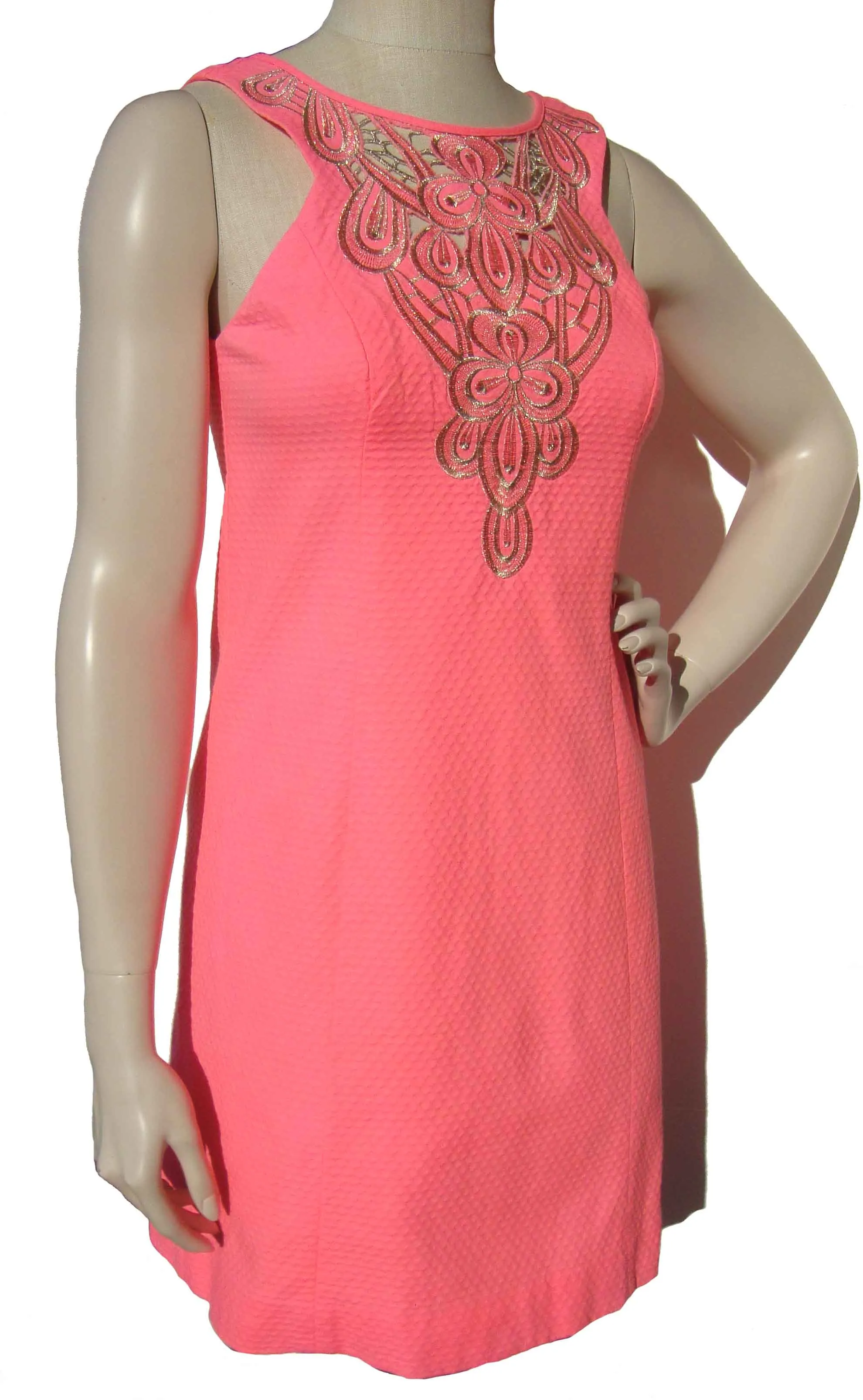 Lilly Pulitzer Pink Mini Dress Cotton Pique S