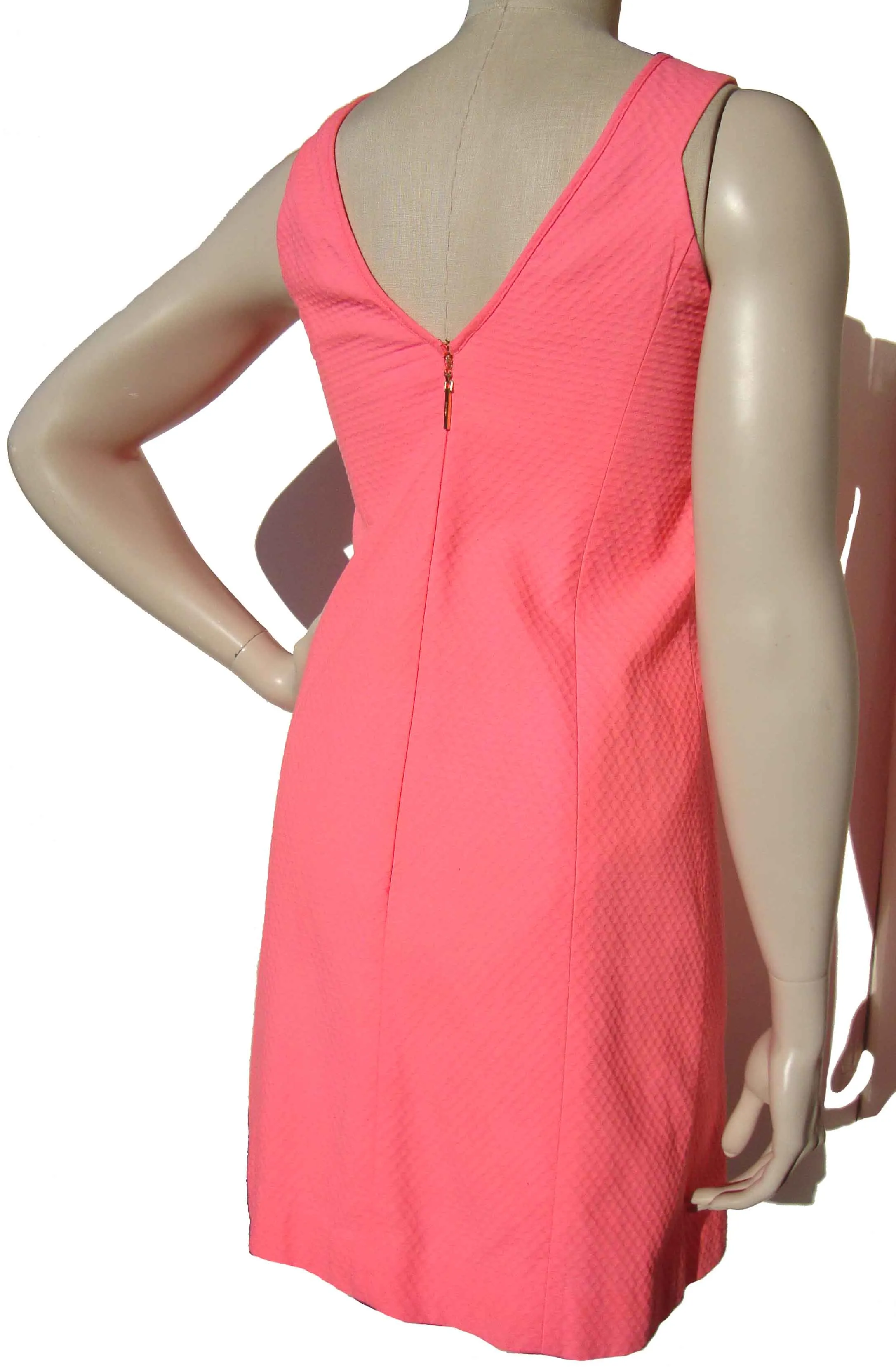 Lilly Pulitzer Pink Mini Dress Cotton Pique S
