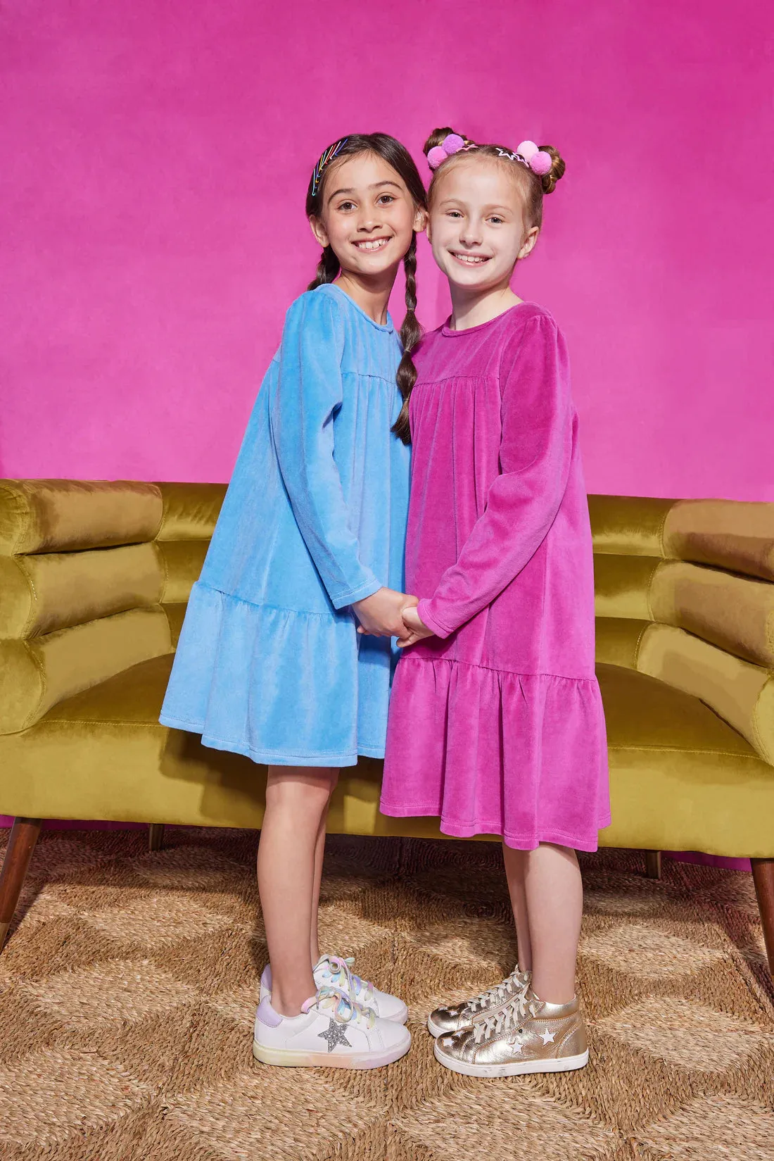 Lisle Dress- Magenta Velour