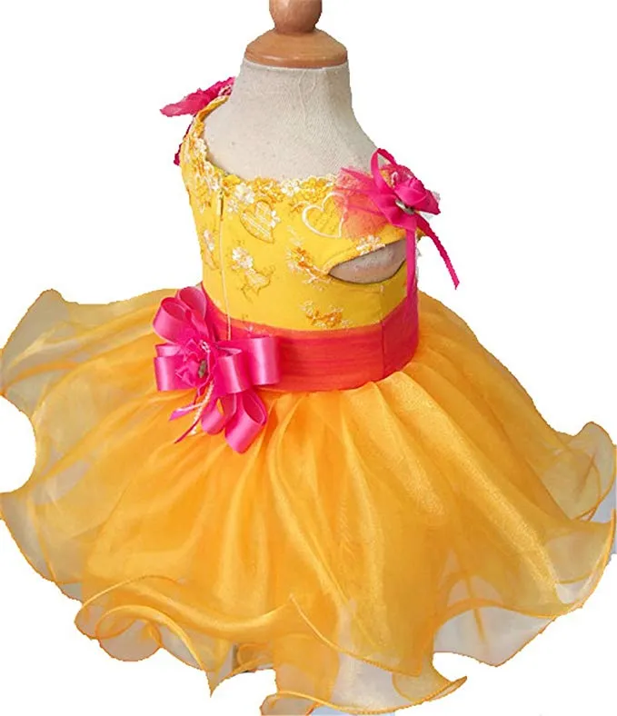 Little Baby/Kids Yellow Natural Baby Doll Pageant Dress
