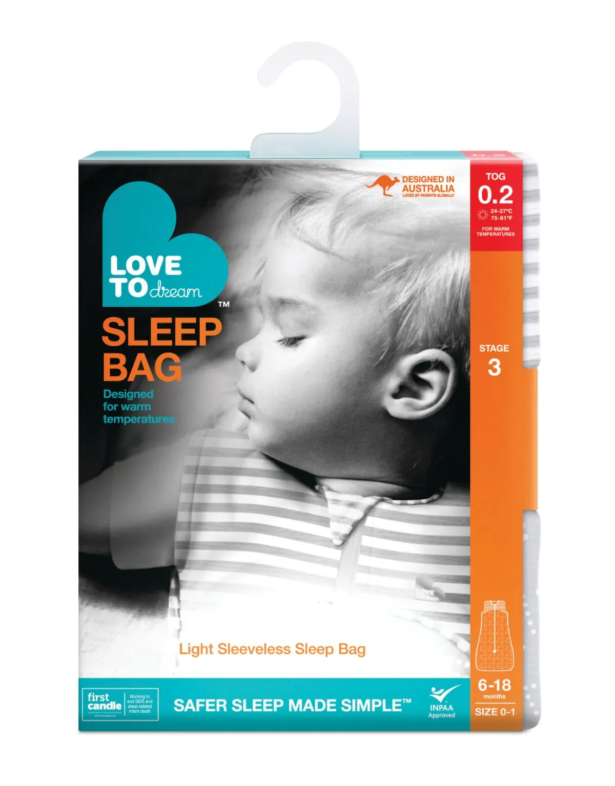 Love To Dream Light Sleeveless Sleep Bag 0.2tog - Pink