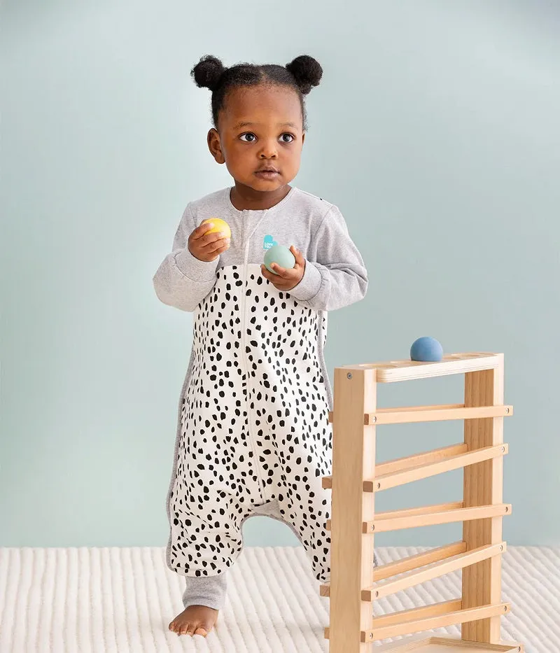 Love To Dream Organic Long Sleeve Sleep Suit 1.0 TOG - White Animal