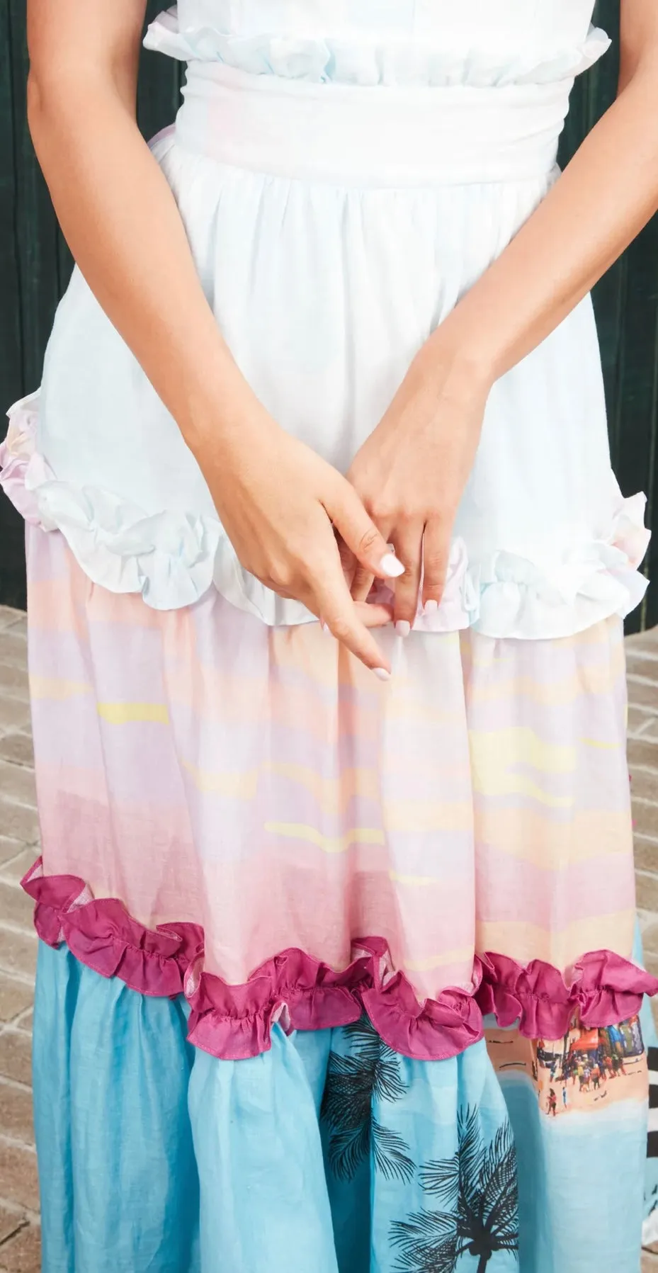 Mackenzie Mode - Linen Ruffle Dress - Beach