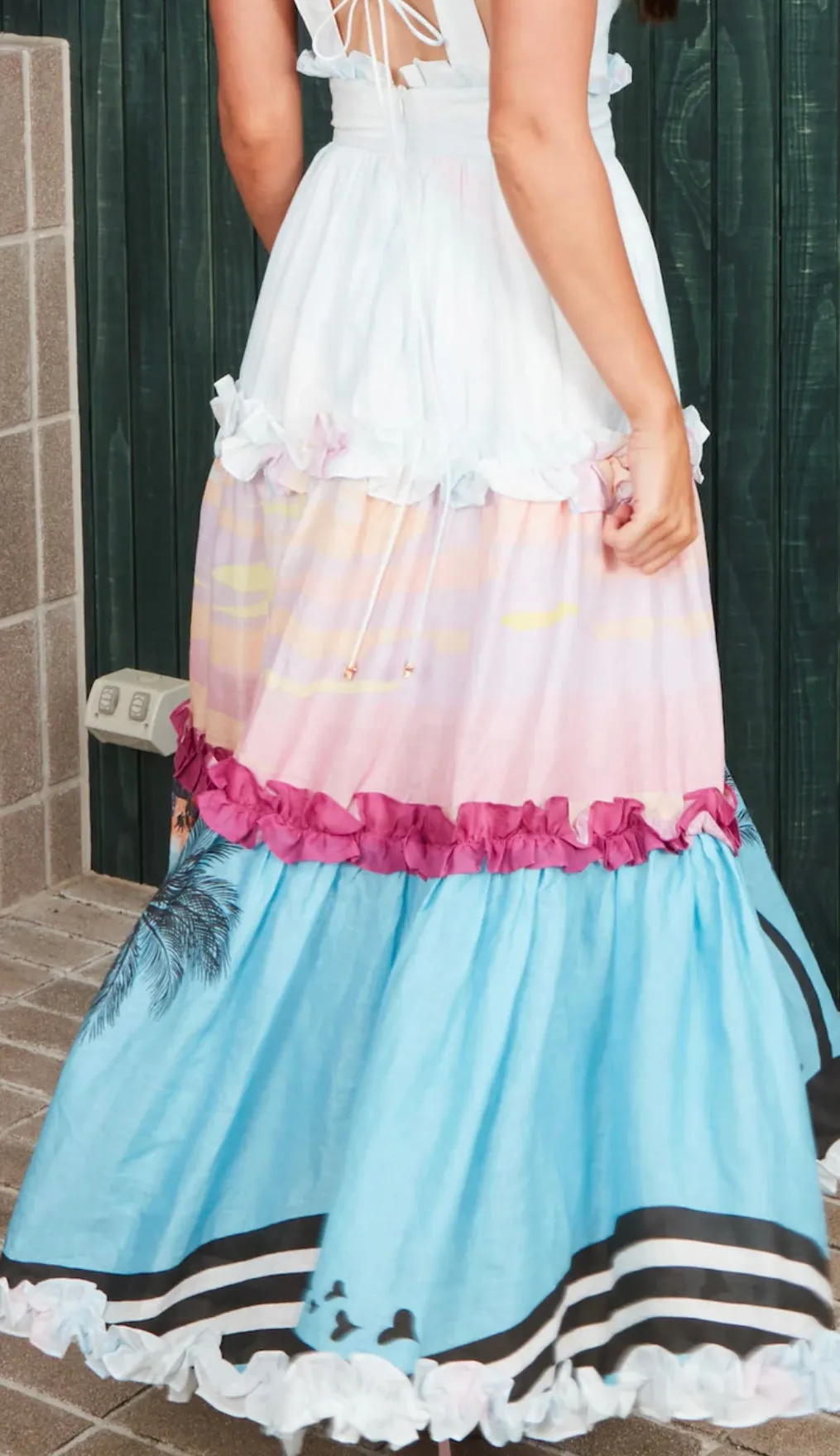 Mackenzie Mode - Linen Ruffle Dress - Beach