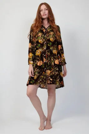 Maeve Briar Rose Rust Brown Velvet Dress