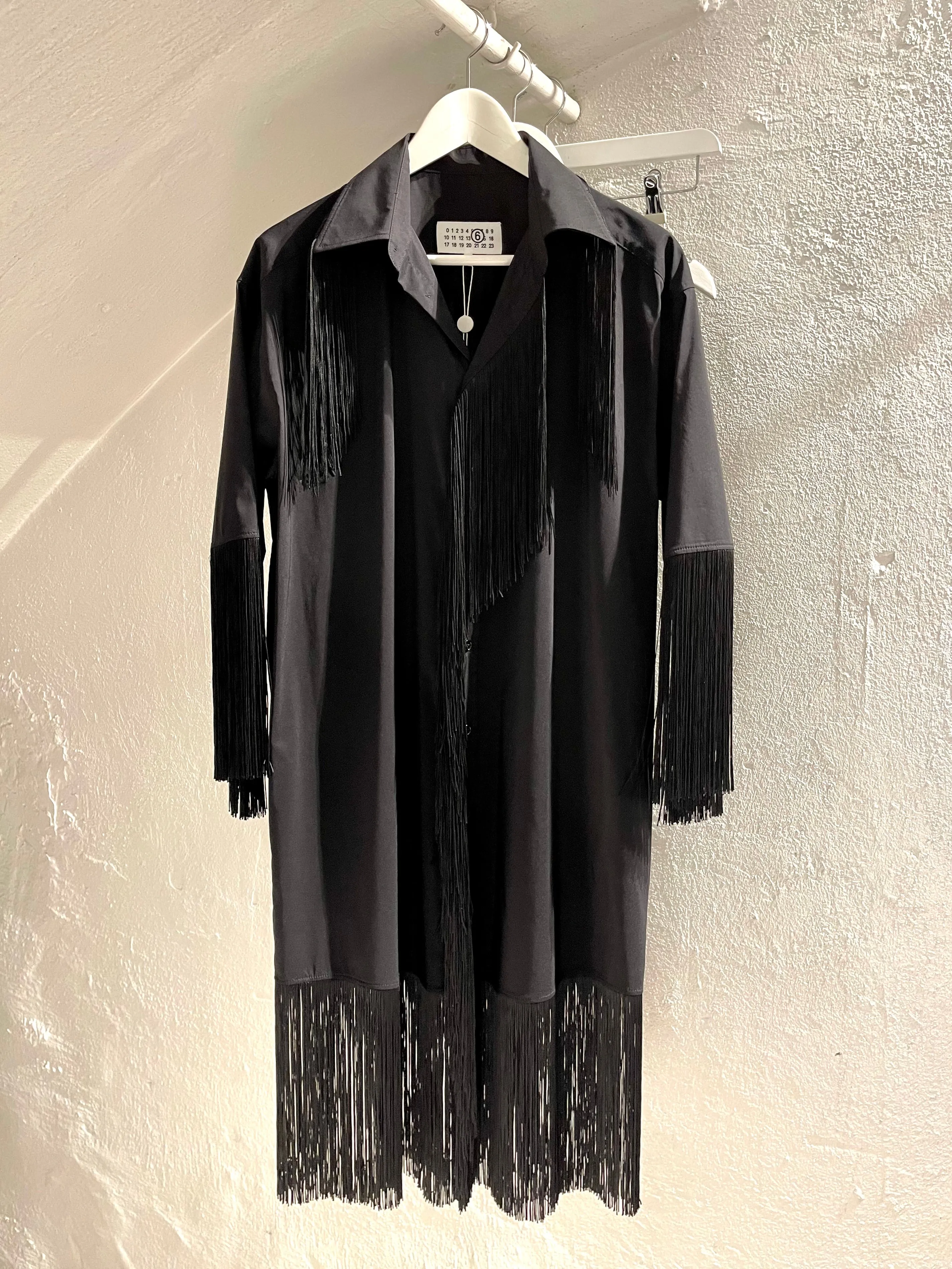 Maison Margiela fringe shirt dress