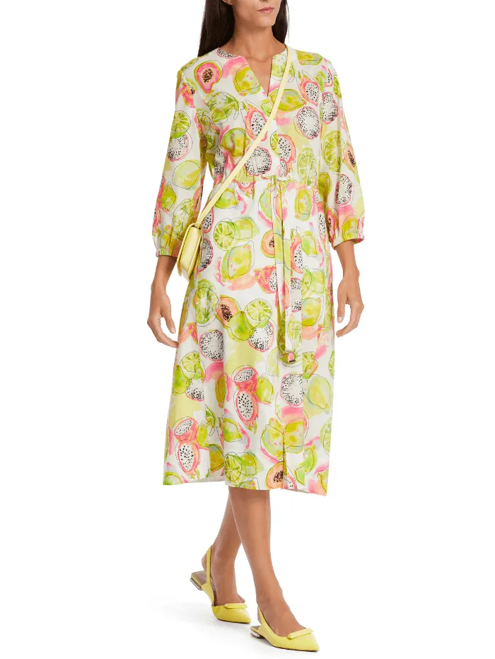 Marc Cain Collections Dress In Pale Lemon Print WC 21.26 W27 Col 420