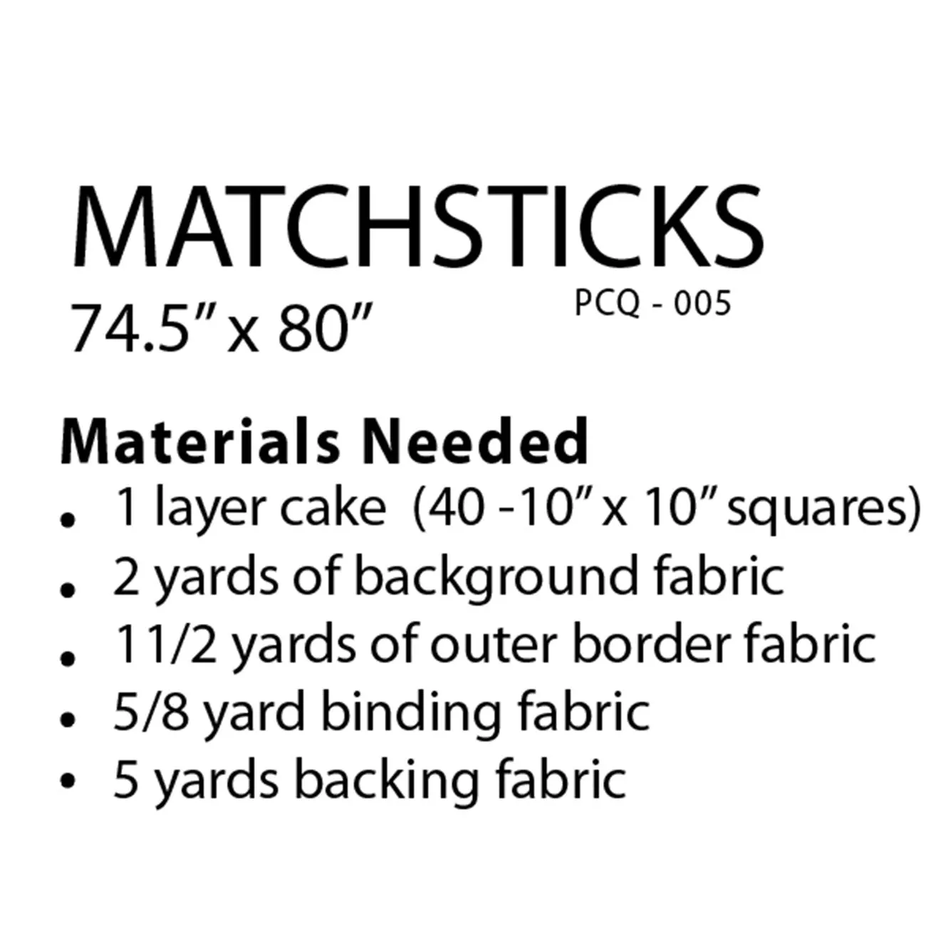 Matchstitcks