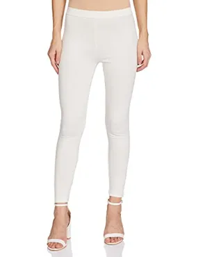 Max Women's Regular Fit Off White Leggings L