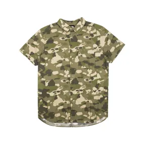 Men's Camouflage Casual Shirt,Olive