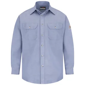 Men's Lightweight FR Chambray Dress Uniform Shirt SLU6 - Chambray