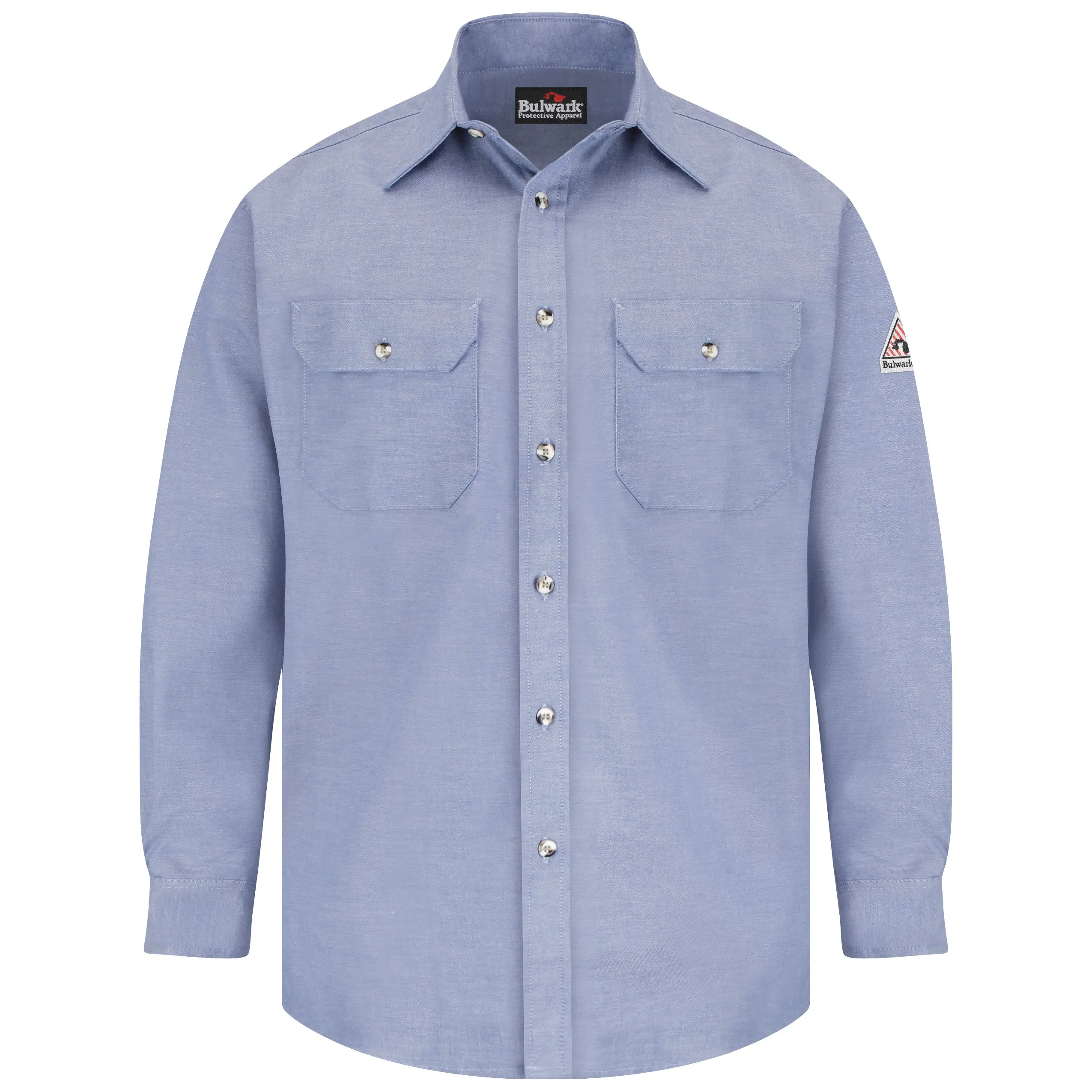Men's Lightweight FR Chambray Dress Uniform Shirt SLU6 - Chambray