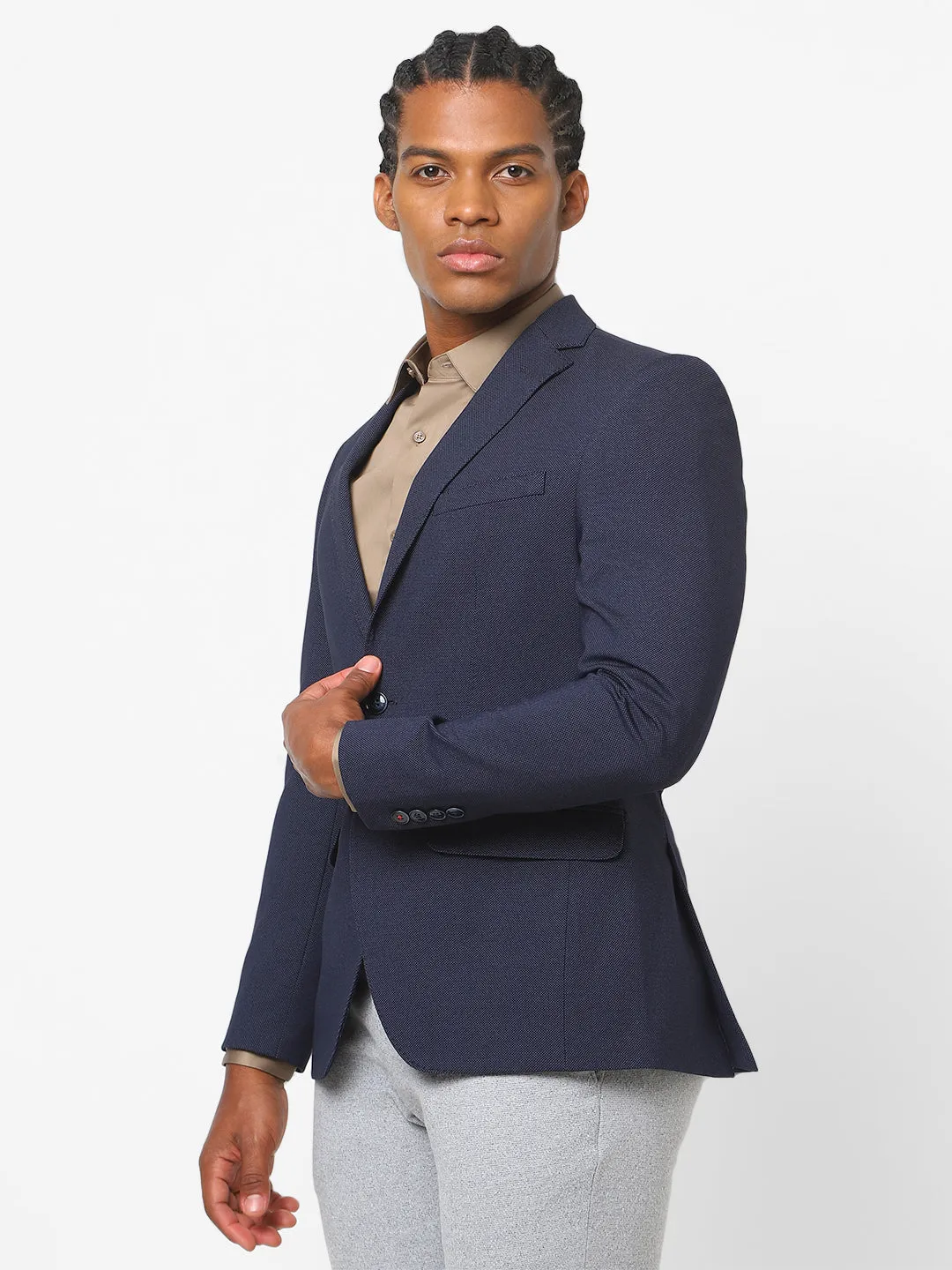 Men's Navy Blue Blazer TCJ-IVAN