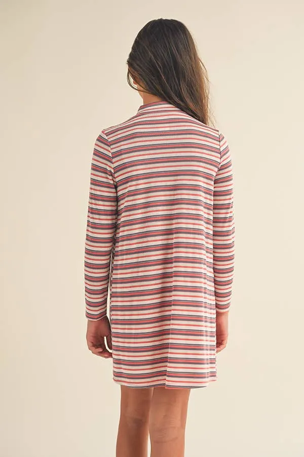Mock Neck Swing Dress