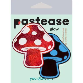 Mushroom Glow in the Dark Red and White Nipple Pasties
