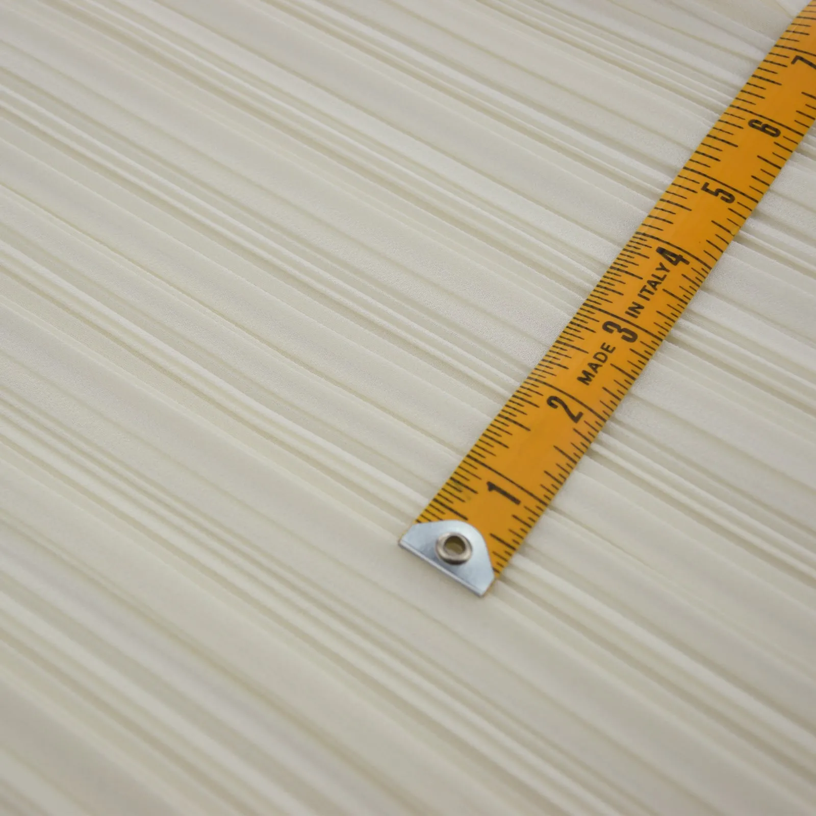 Mushroom Pleated Ivory Polyester Pebble Georgette - Bridal