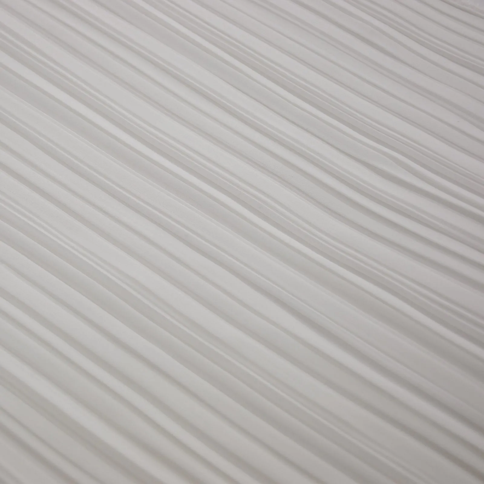 Mushroom Pleated White Polyester Charmeuse - Bridal