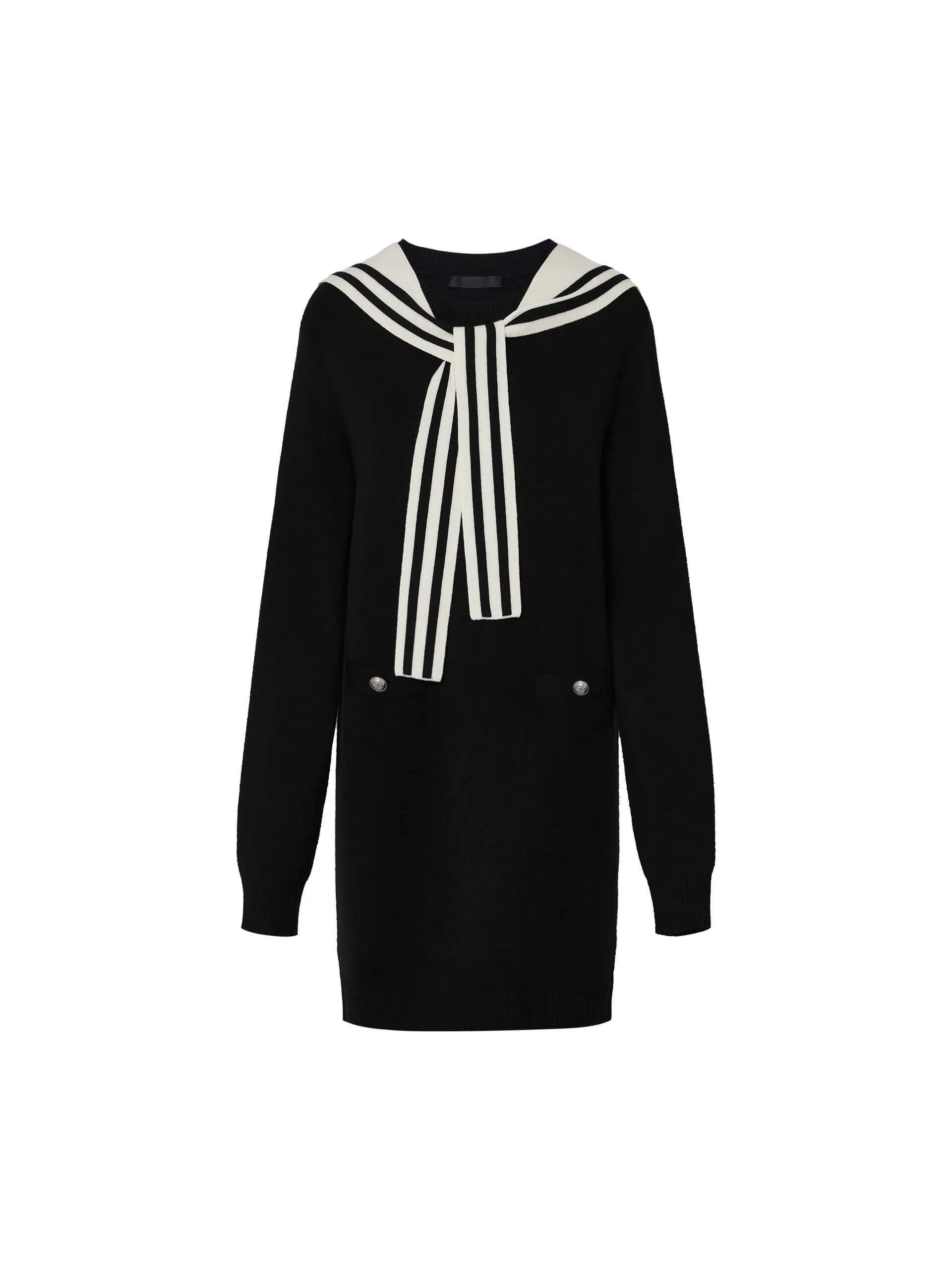 Navy Collar Mini Dress