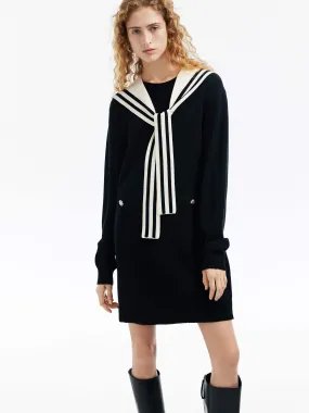 Navy Collar Mini Dress