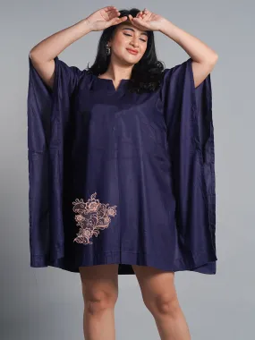 Navy Kaftan Nightdress - NightFlower