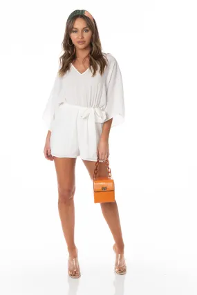 Nieve Kimono White Romper