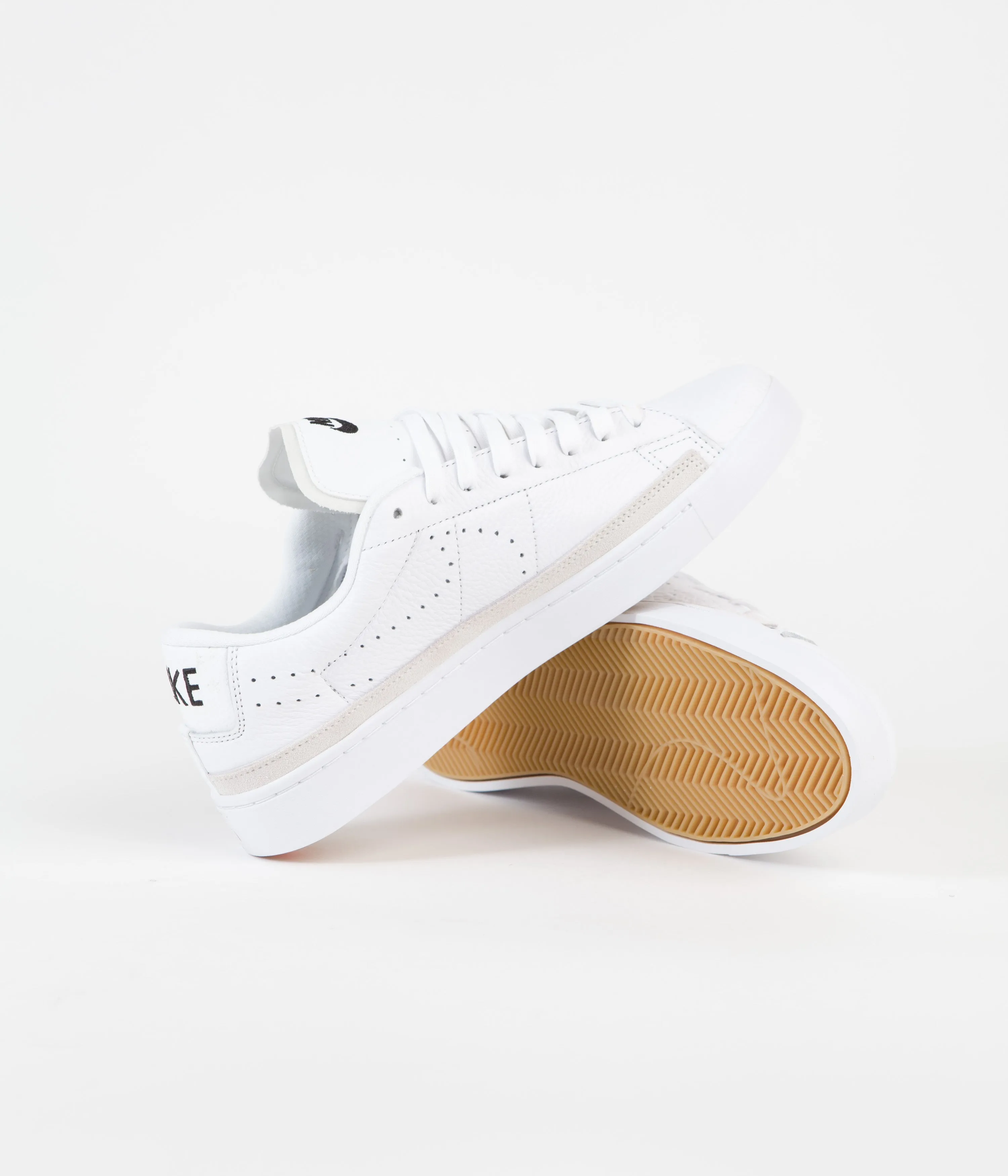 Nike Blazer Low X Shoes - White / Black - Summit White - Gum Light Brown