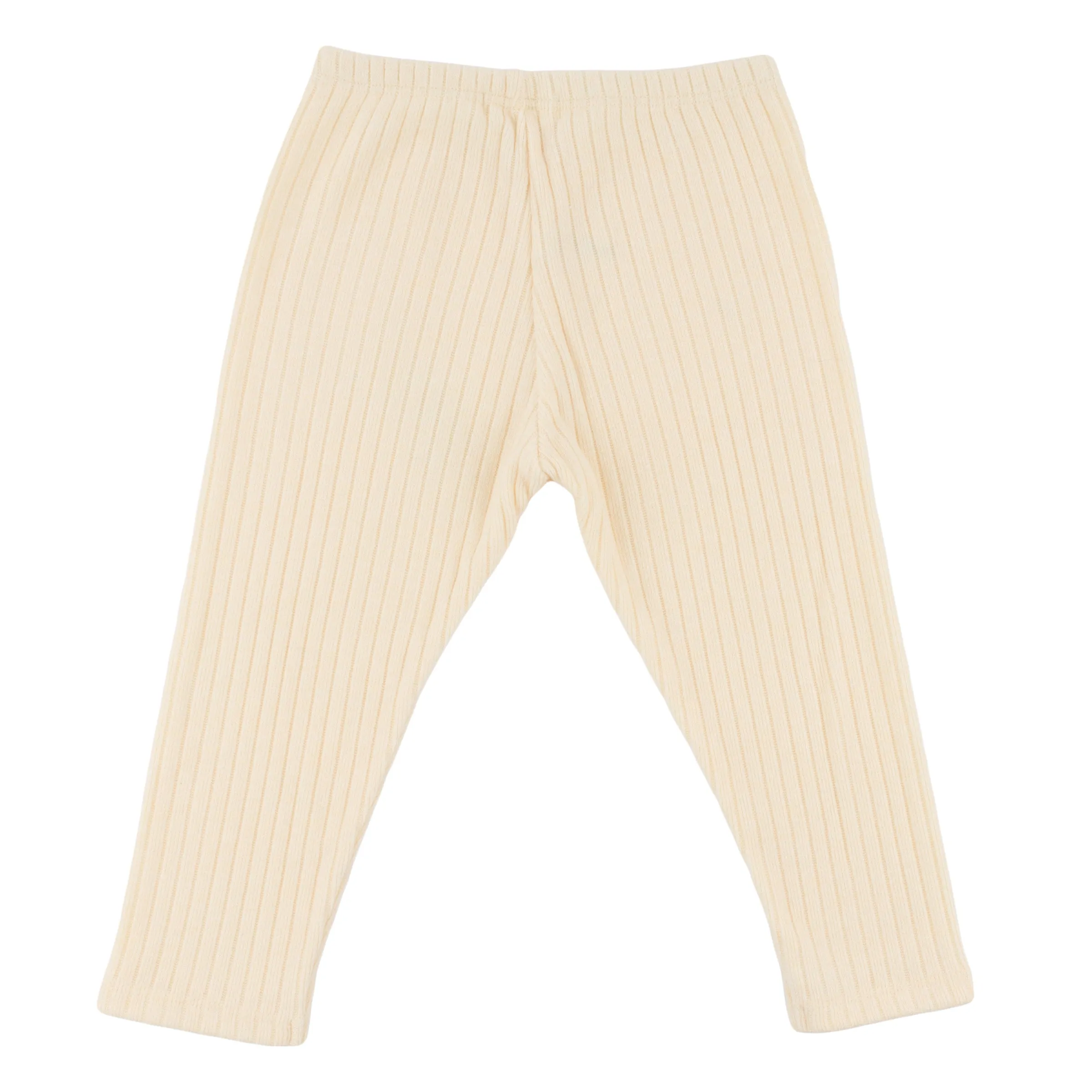 oh baby! Wide Rib Fuzzy Sweater Knit Legging - Vanilla