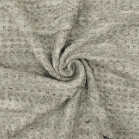 Old Ivory-Black Texture Stretch Brushed Thermal Knit Fabric