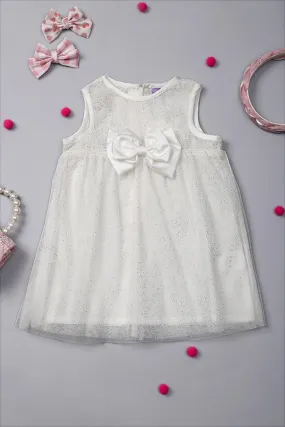 One Friday Baby Girls Sparkling White Party Dress