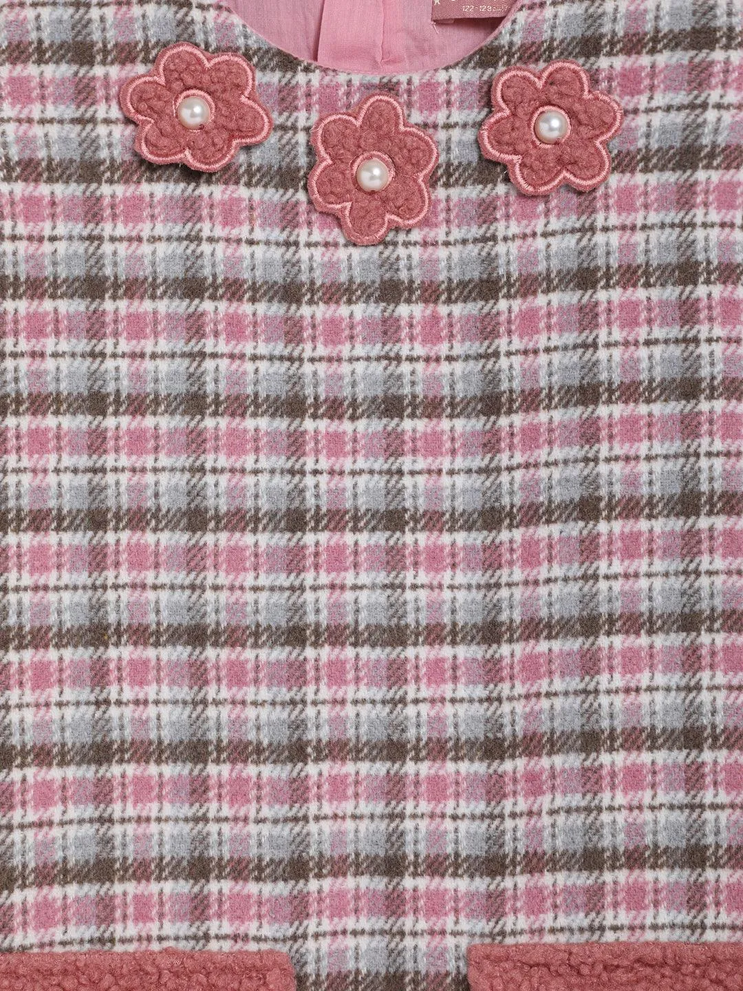 One Friday Pink Check Sleeveless Dress