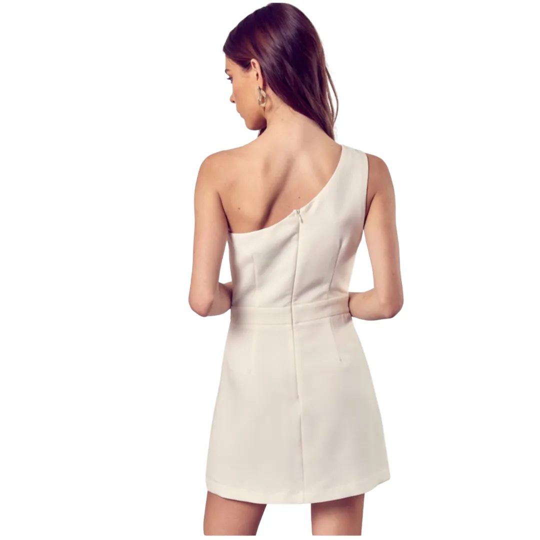 One Shoulder Romper Dress
