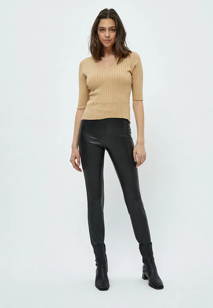PCLinette PU Leggings - Black