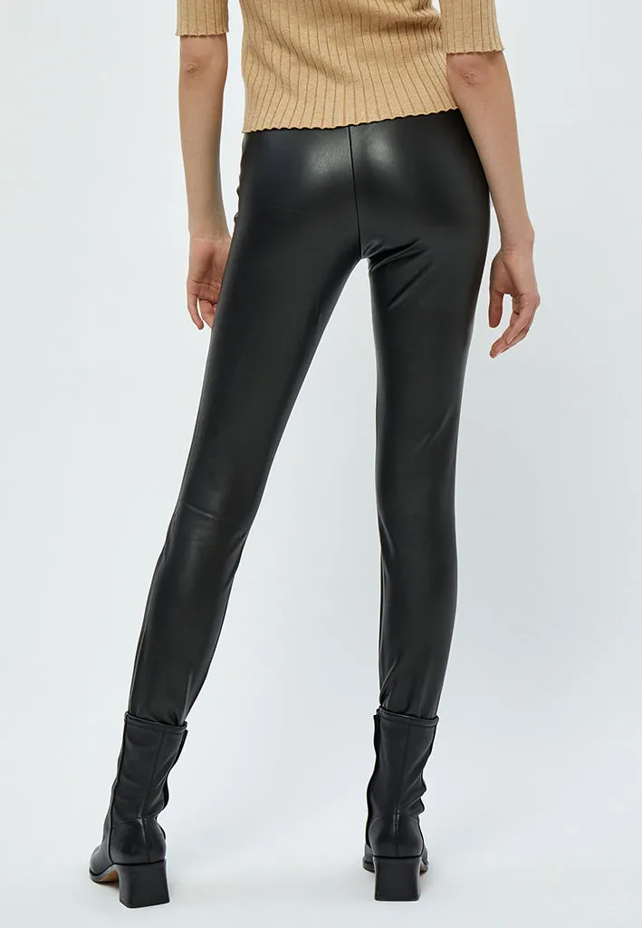 PCLinette PU Leggings - Black