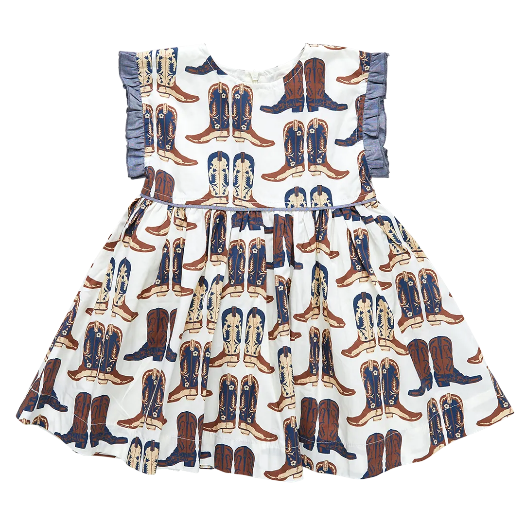 Pink Chicken Girls Nell Dress - Cowboy Boots