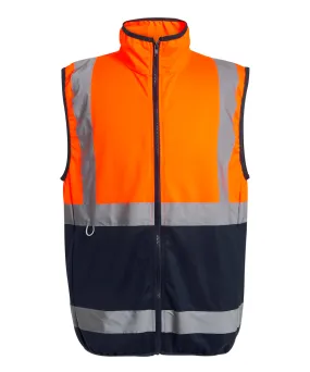 Pro hi-vis full-zip gilet | Orange/Navy