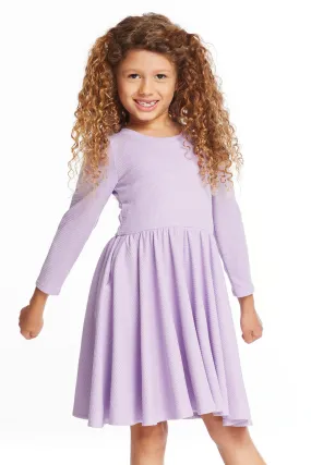 Puff Long Sleeve Girls Dragon Fly Dress with Twirl Skirt