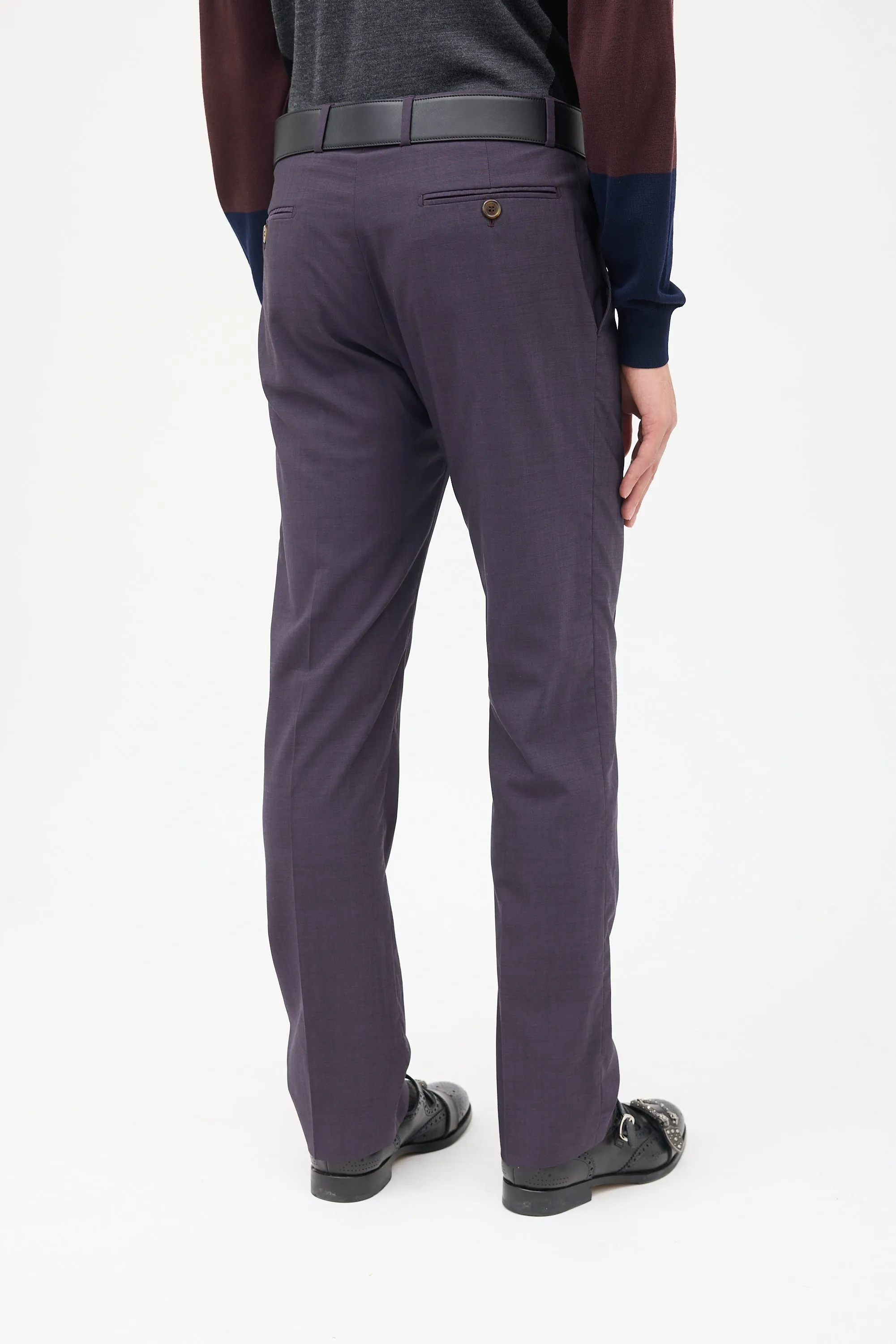 Purple Tailored Pant Suit