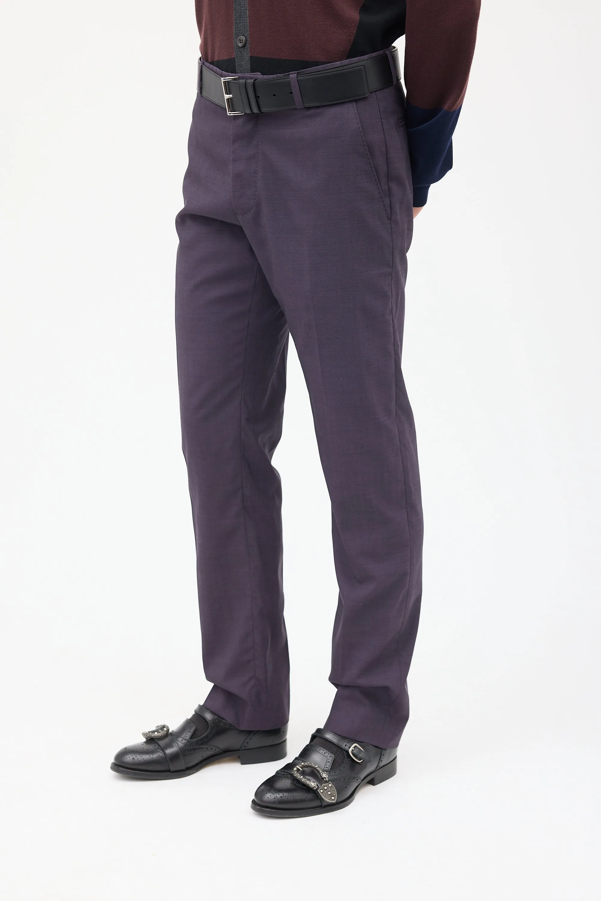 Purple Tailored Pant Suit