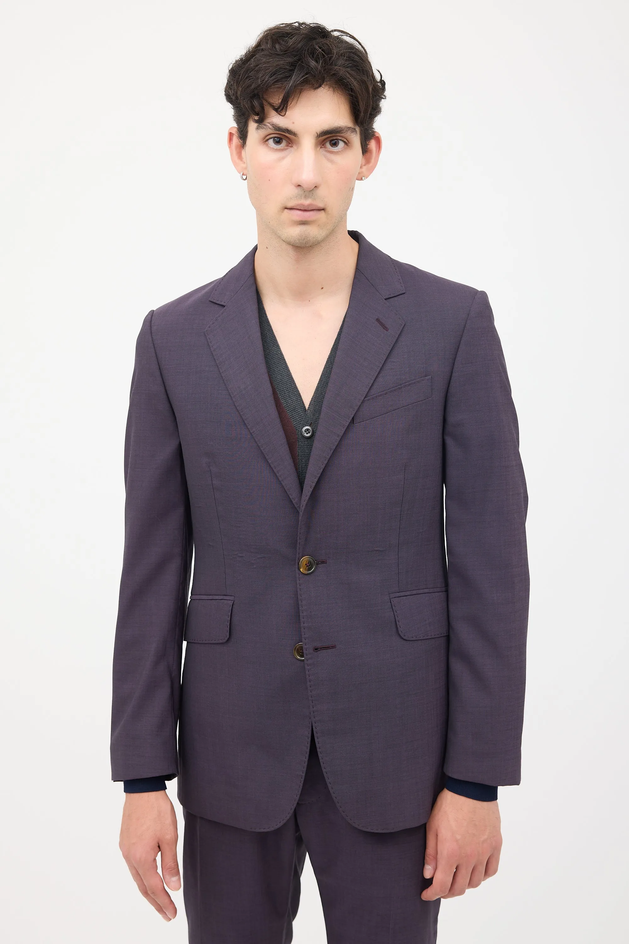 Purple Tailored Pant Suit
